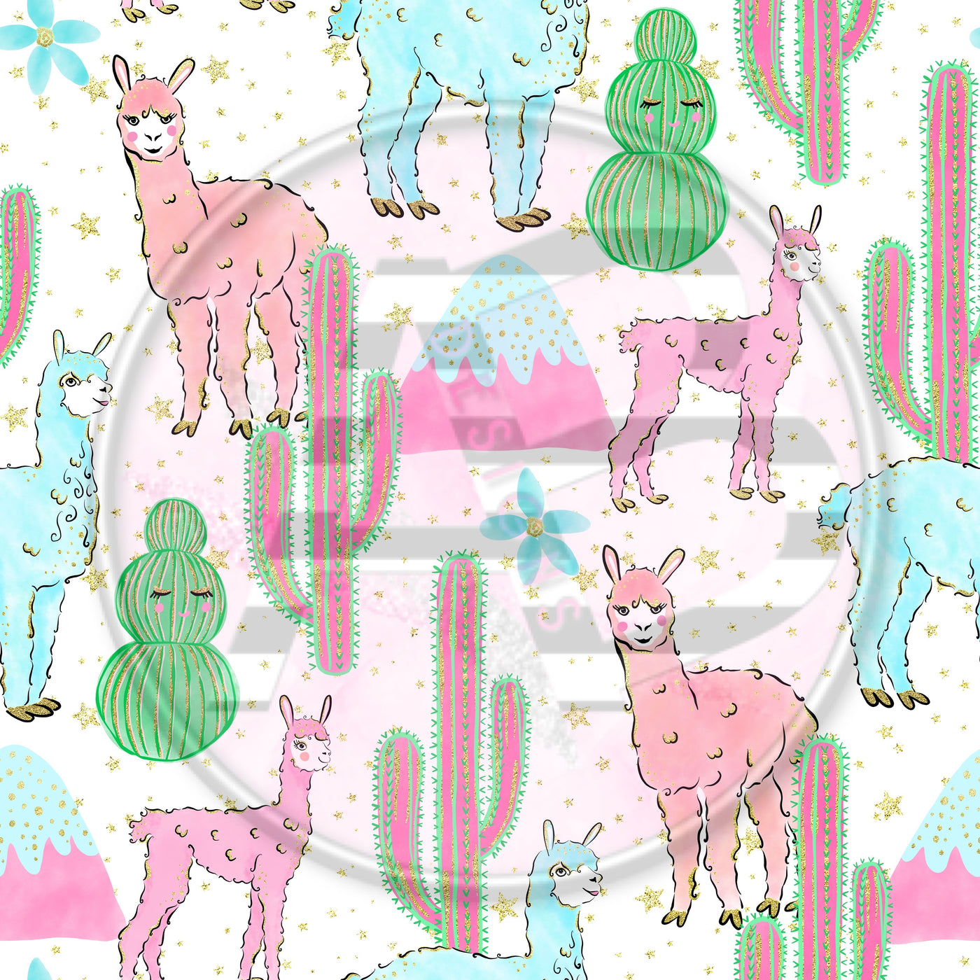 Adhesive Patterned Vinyl - Llama 987