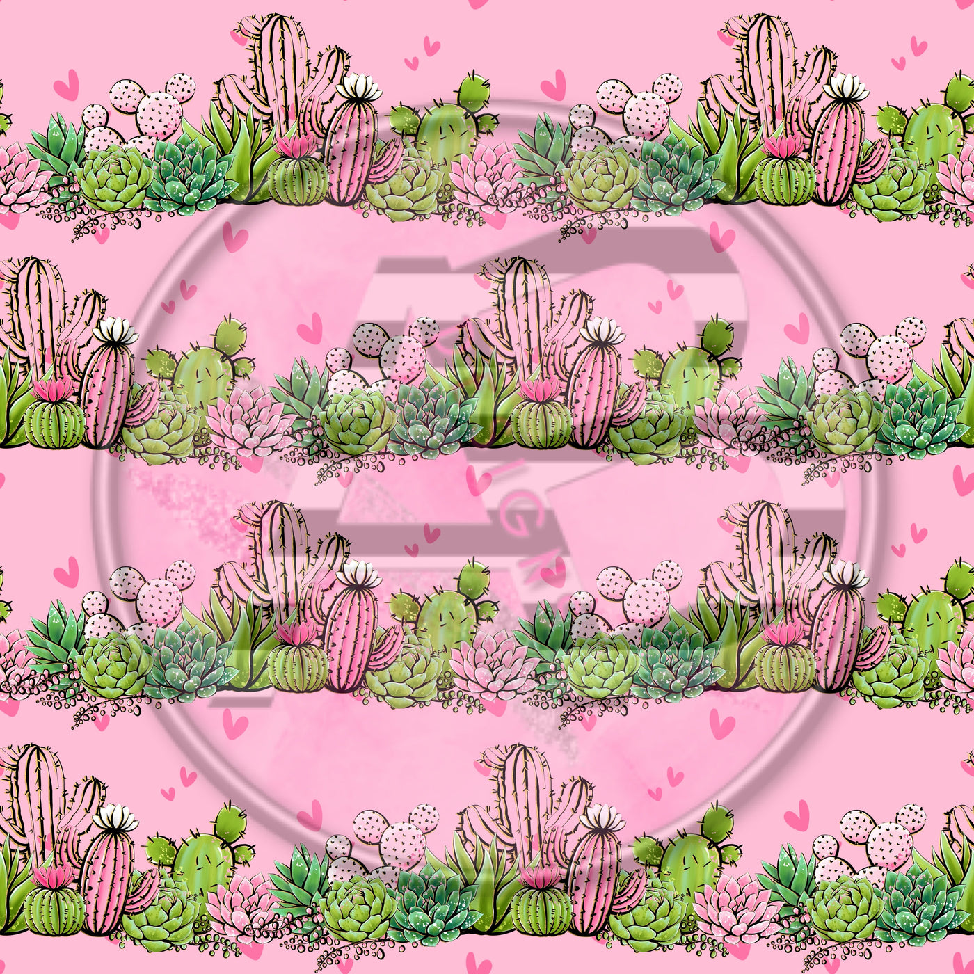 Adhesive Patterned Vinyl - Cactus 82