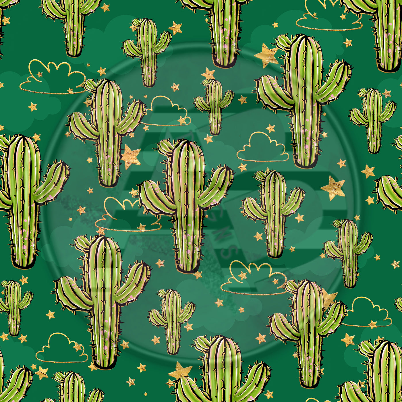 Adhesive Patterned Vinyl - Cactus 88