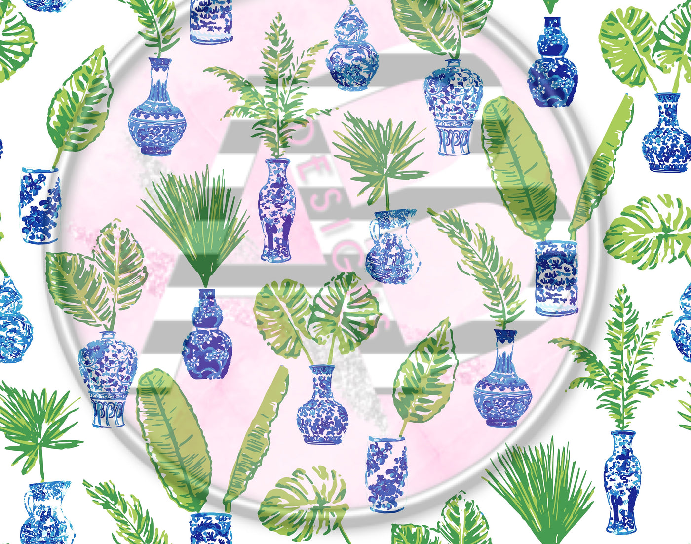 Adhesive Patterned Vinyl - Plants 2098