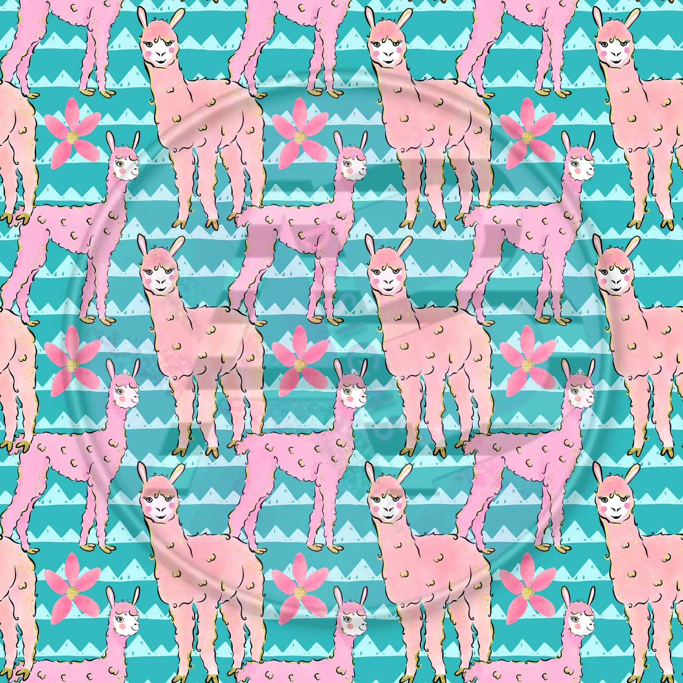 Adhesive Patterned Vinyl - Llama 984