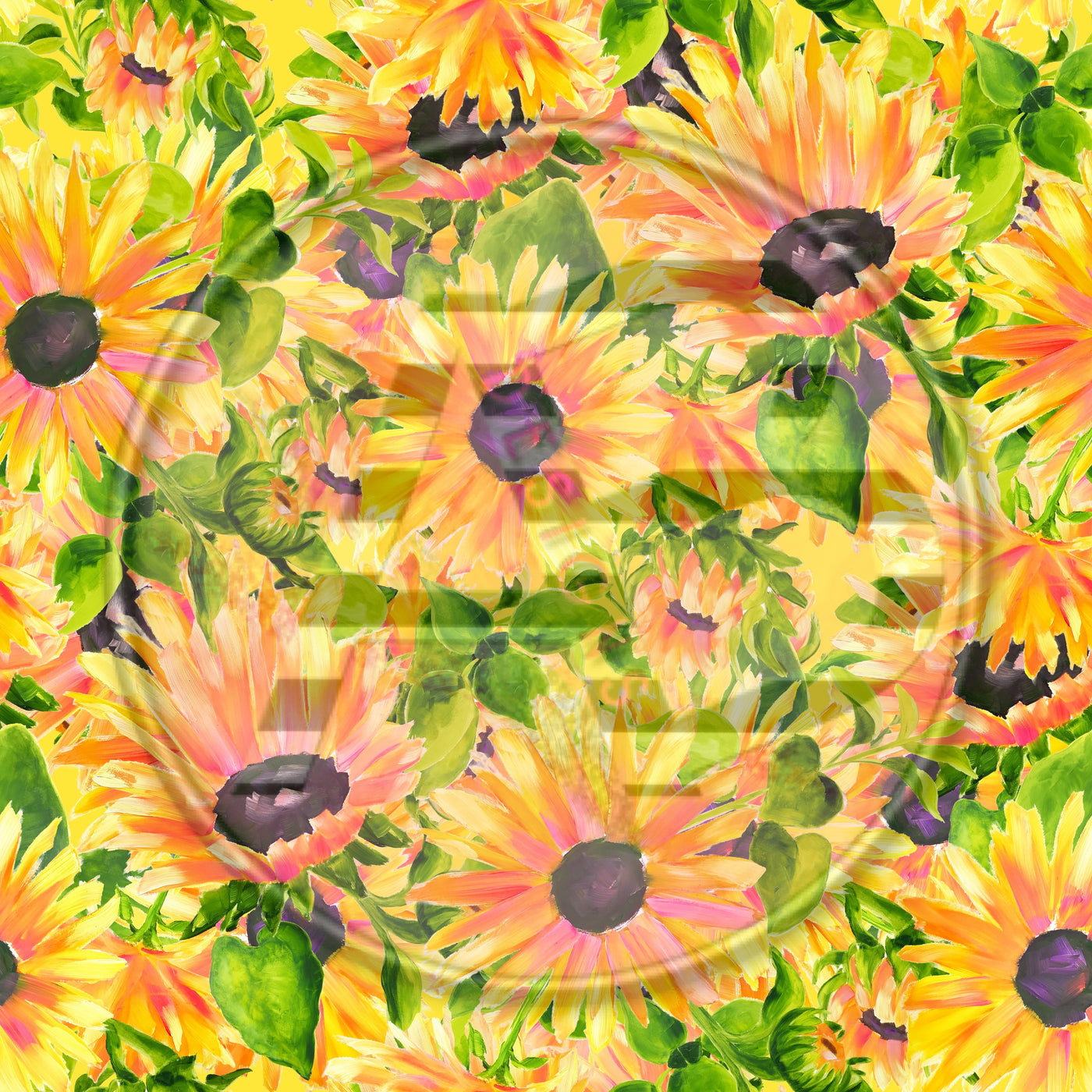 Adhesive Patterned Vinyl - Sunflower 1839