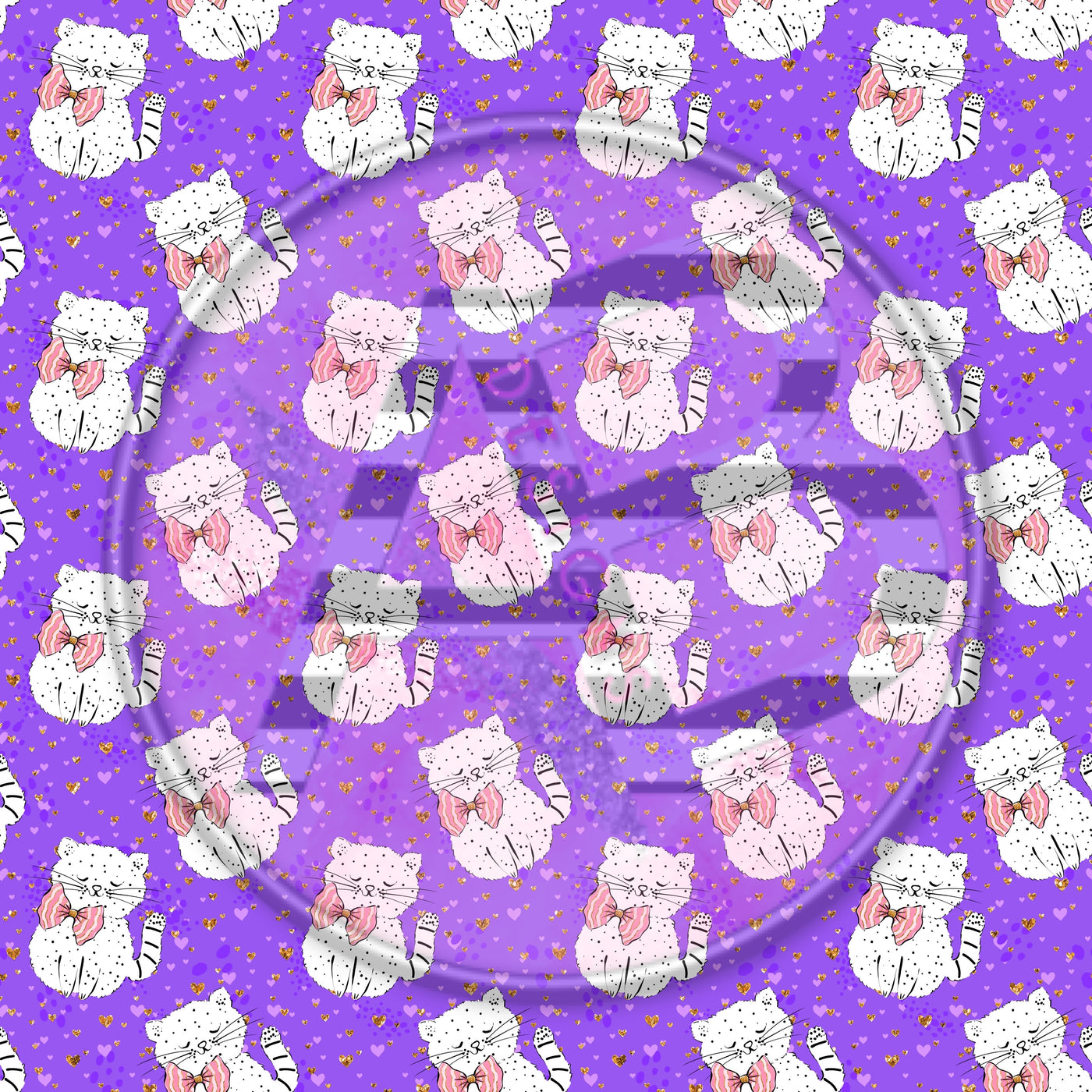Adhesive Patterned Vinyl - Cats 852