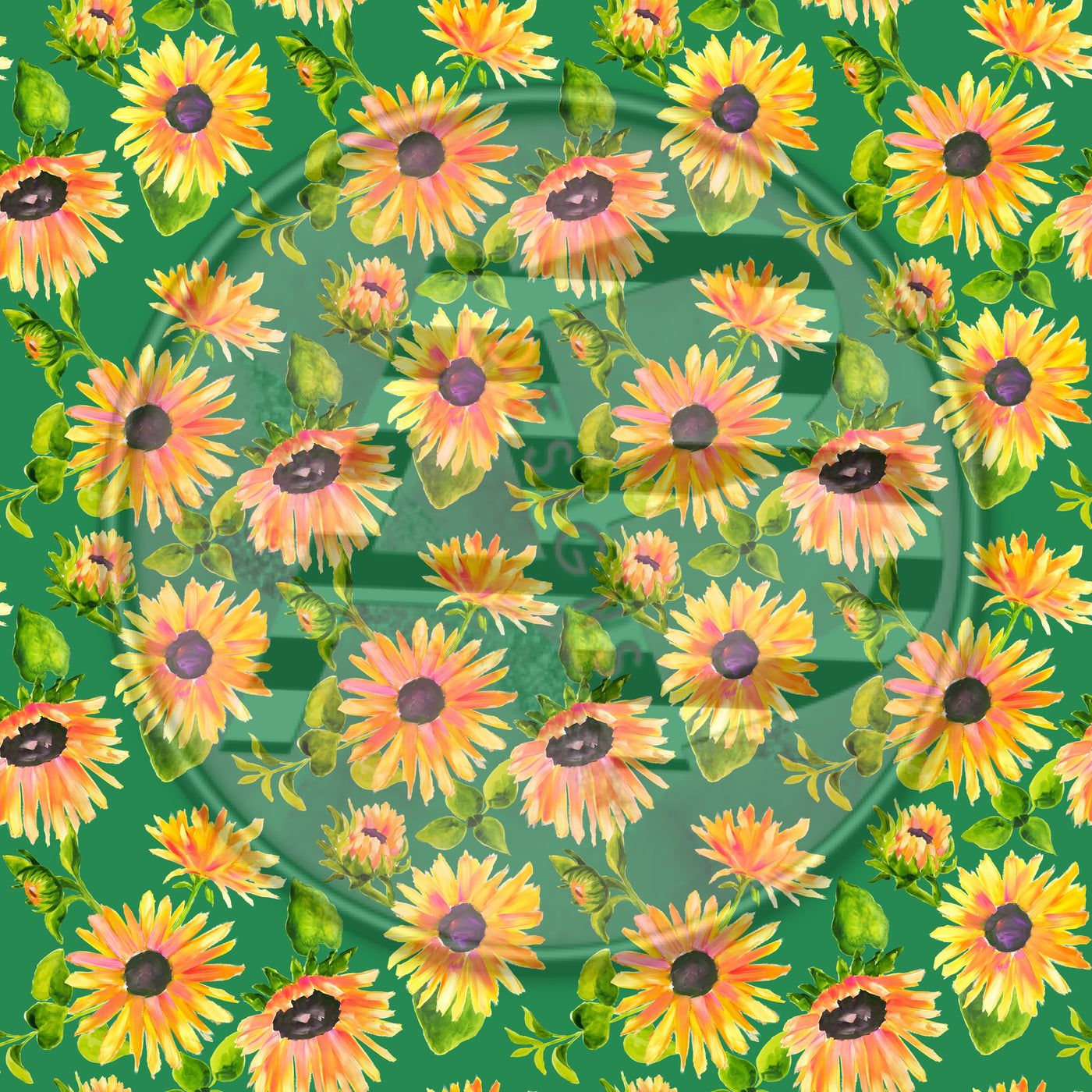 Adhesive Patterned Vinyl - Sunflower 2174