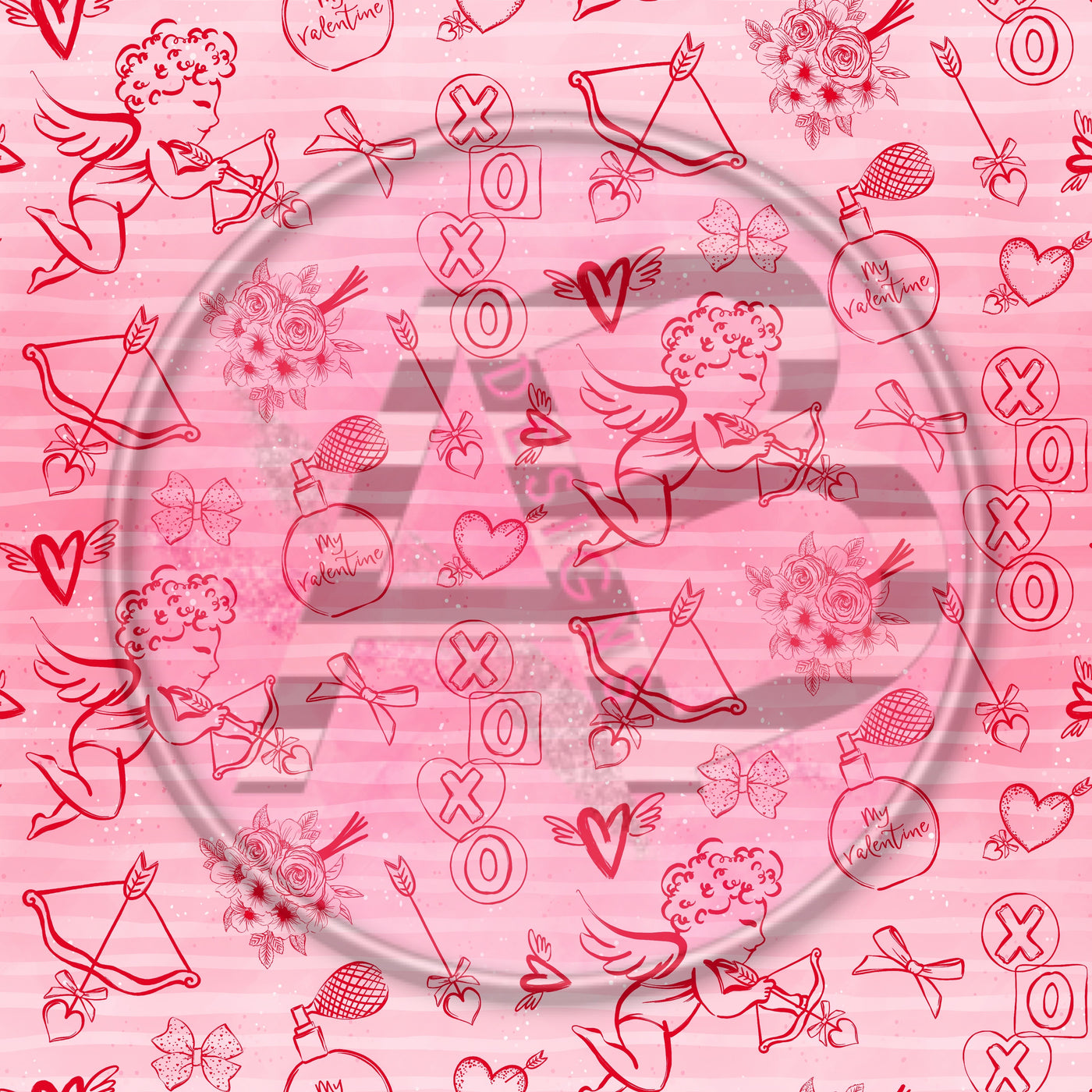 Adhesive Patterned Vinyl - Valentine's 1740