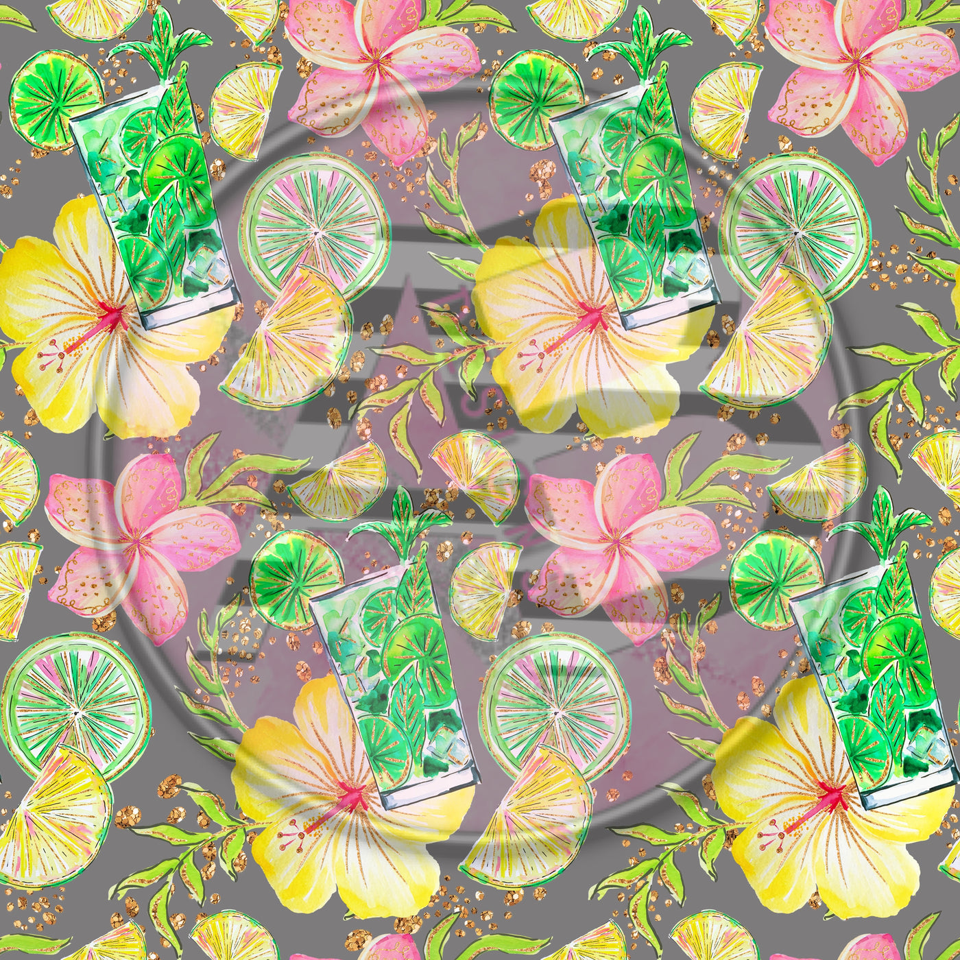 Adhesive Patterned Vinyl - Tropical 2120