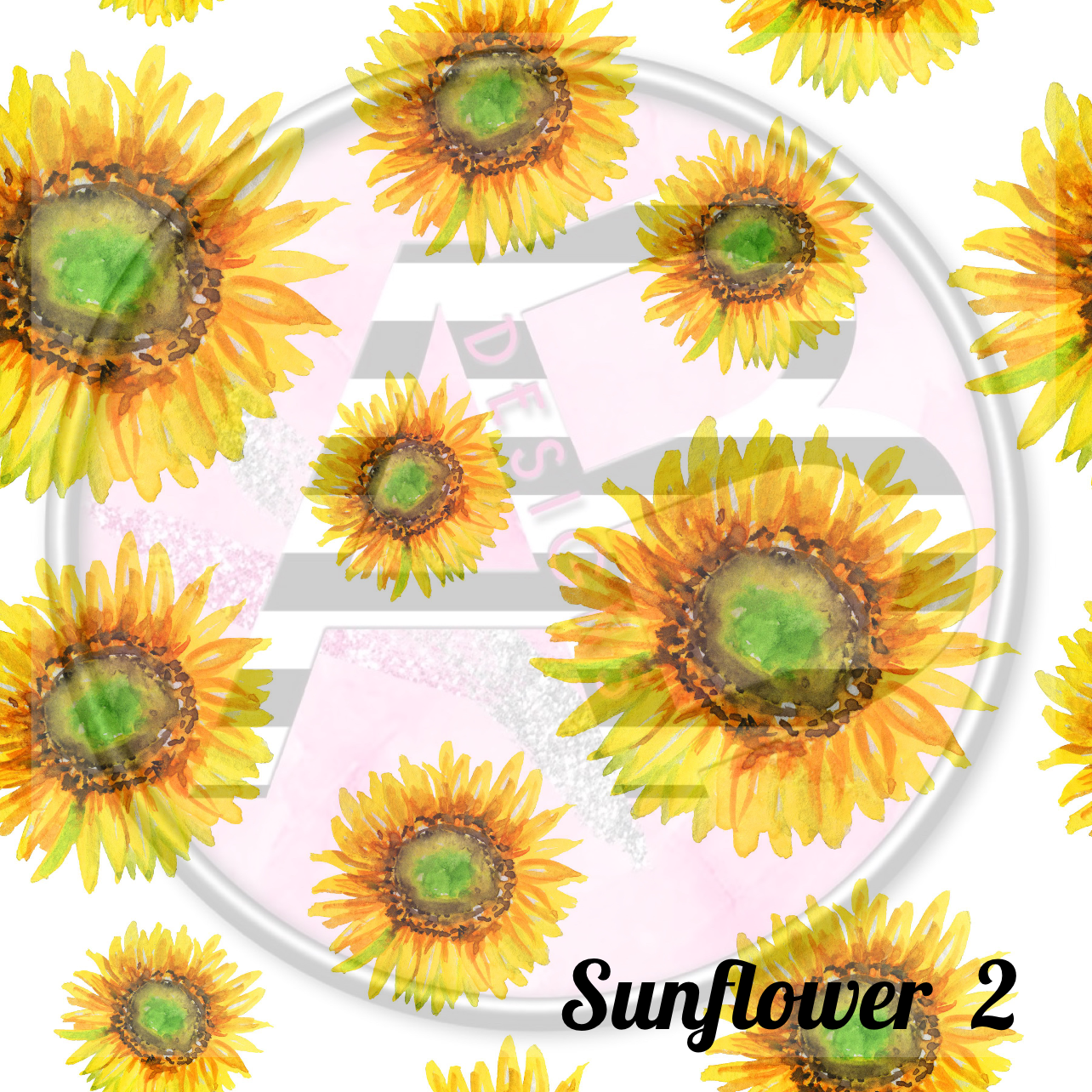 Adhesive Patterned Vinyl - Sunflower 2