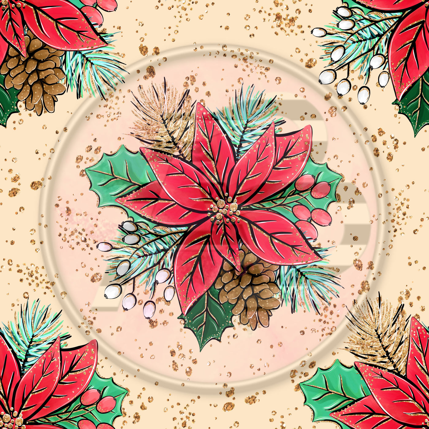 Adhesive Patterned Vinyl - Christmas 1144