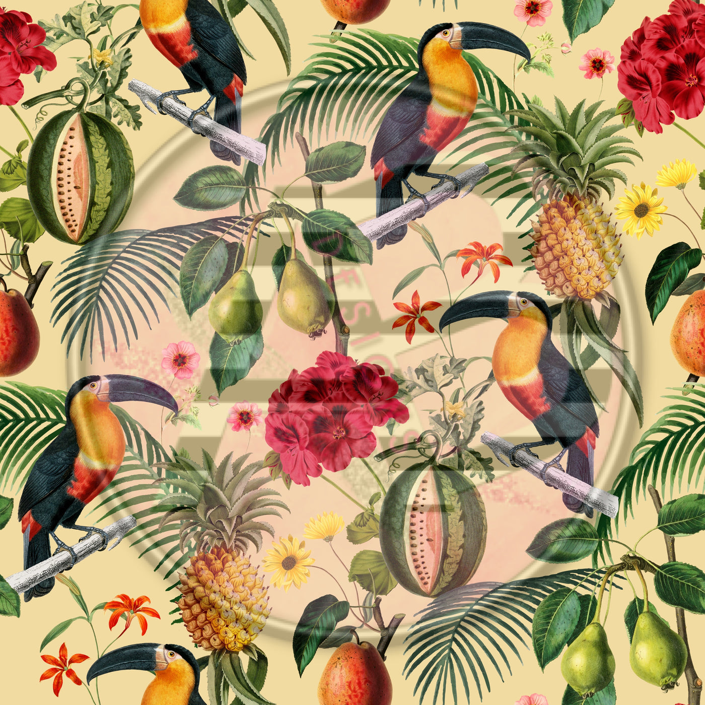 Adhesive Patterned Vinyl - Tropical 1771