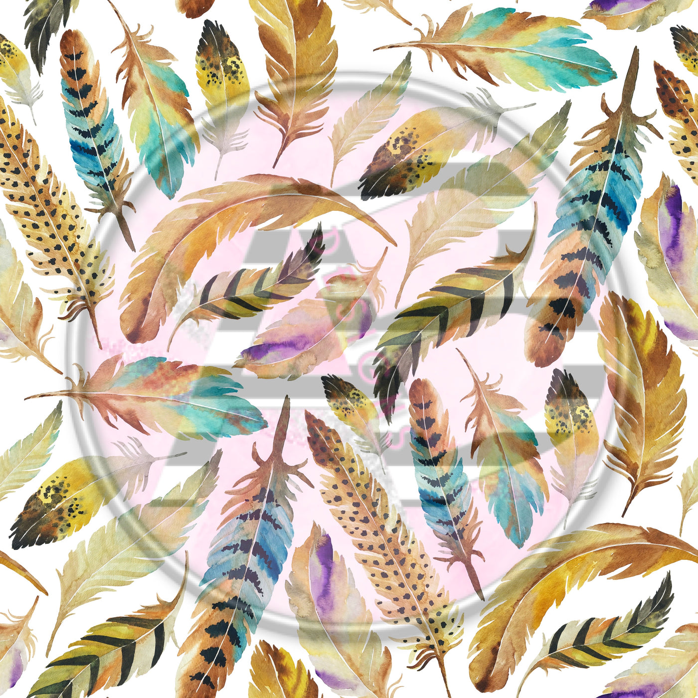 Adhesive Patterned Vinyl - Feathers 275