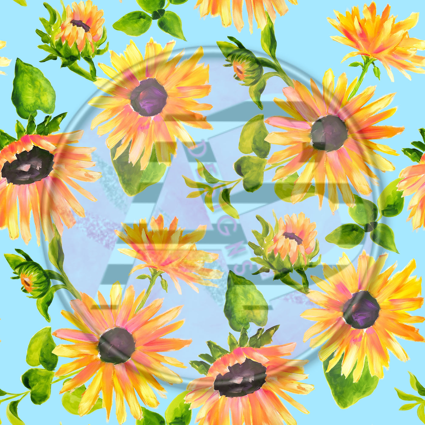 Adhesive Patterned Vinyl - Sunflower 1844