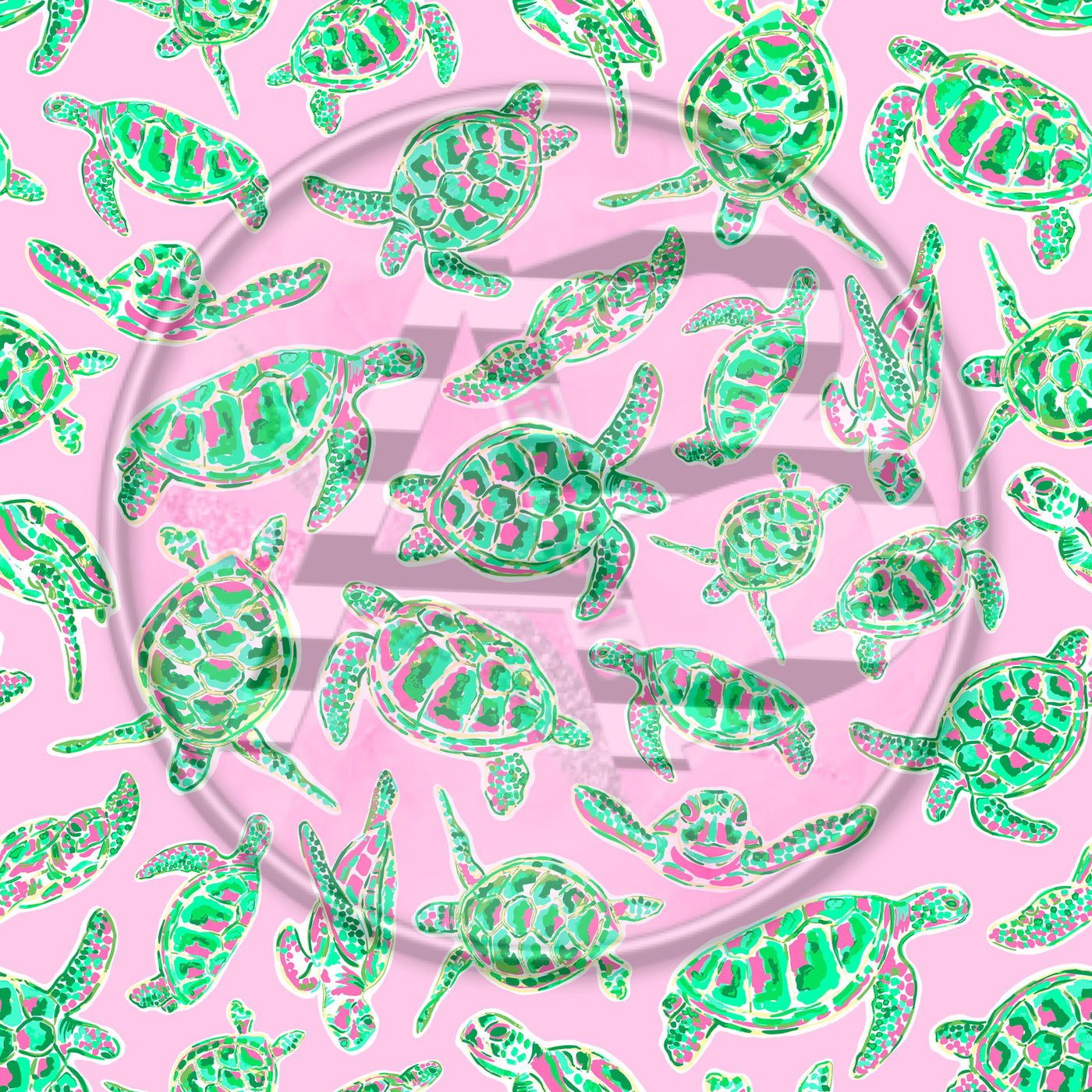 Adhesive Patterned Vinyl - Sea Turtle 2222