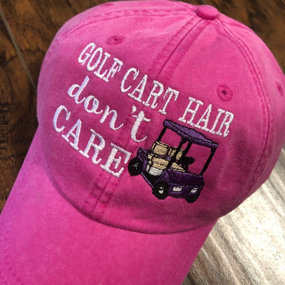 Golf Cart Hair Don’t Care Embroidered Hat