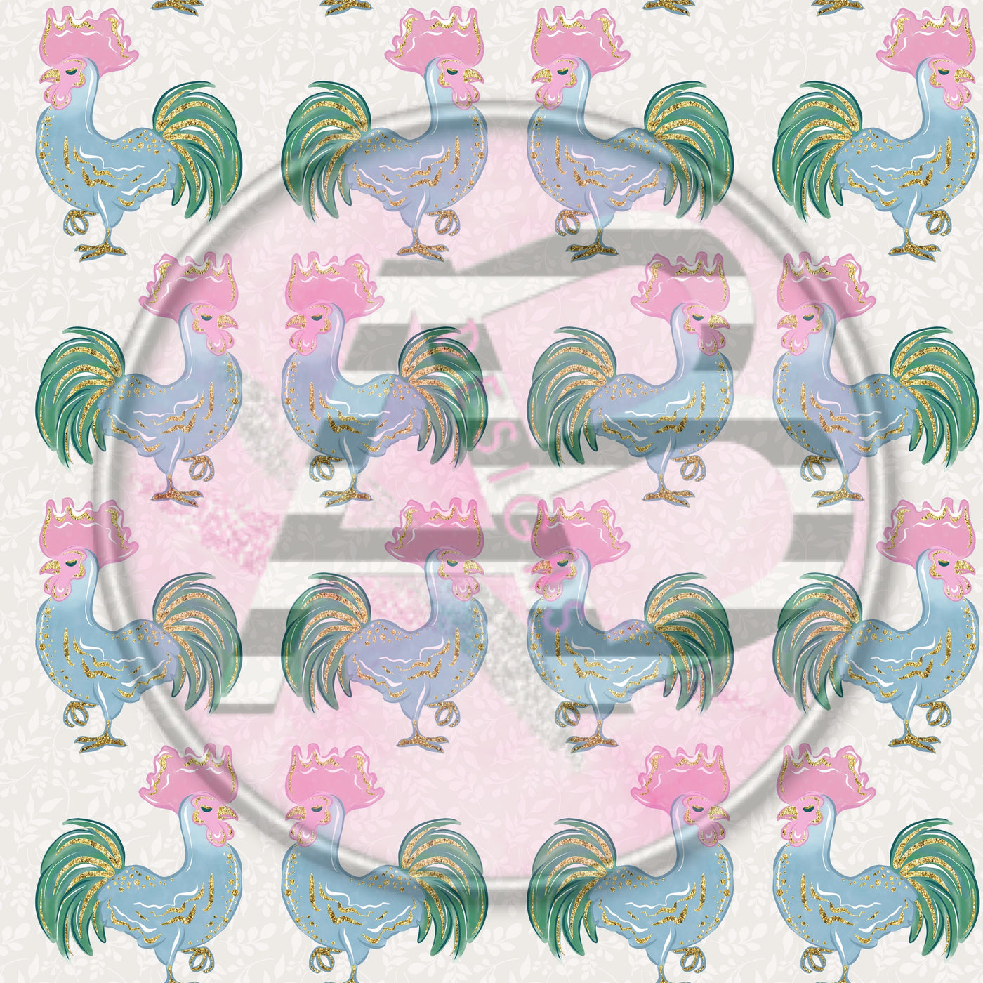 Adhesive Patterned Vinyl - Rooster 2001