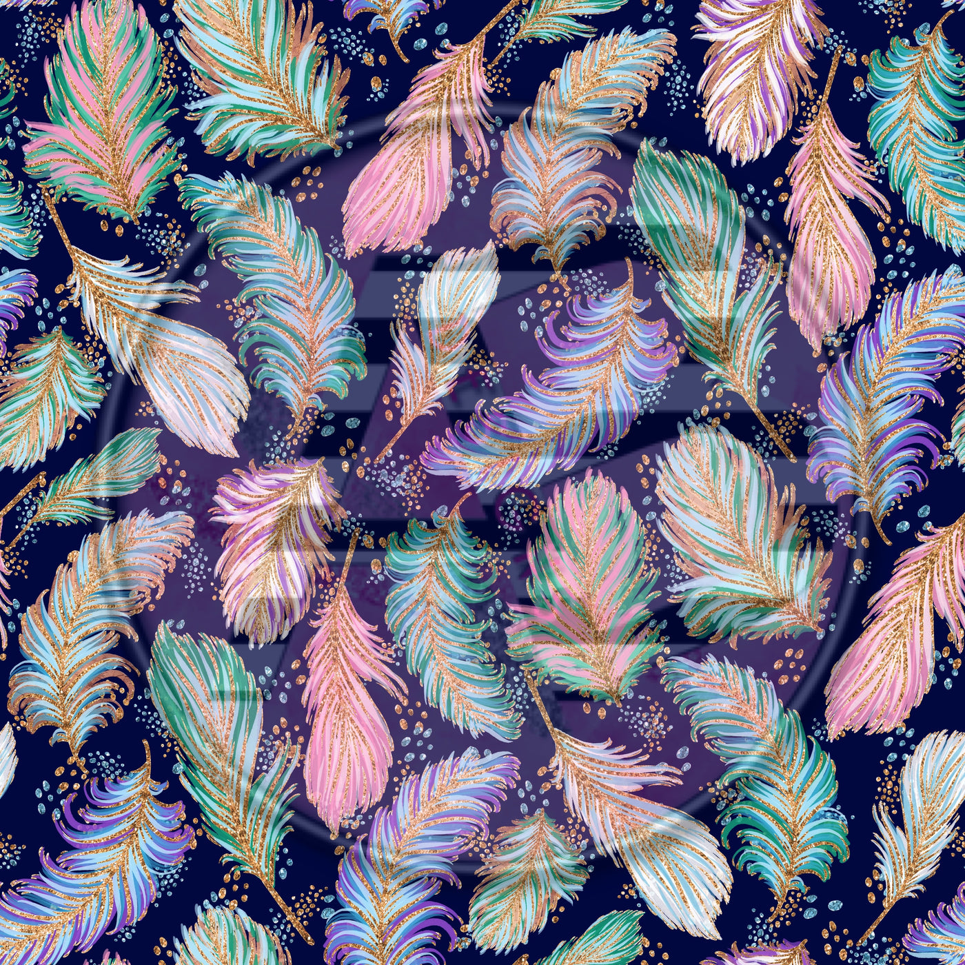 Adhesive Patterned Vinyl - Feathers 173