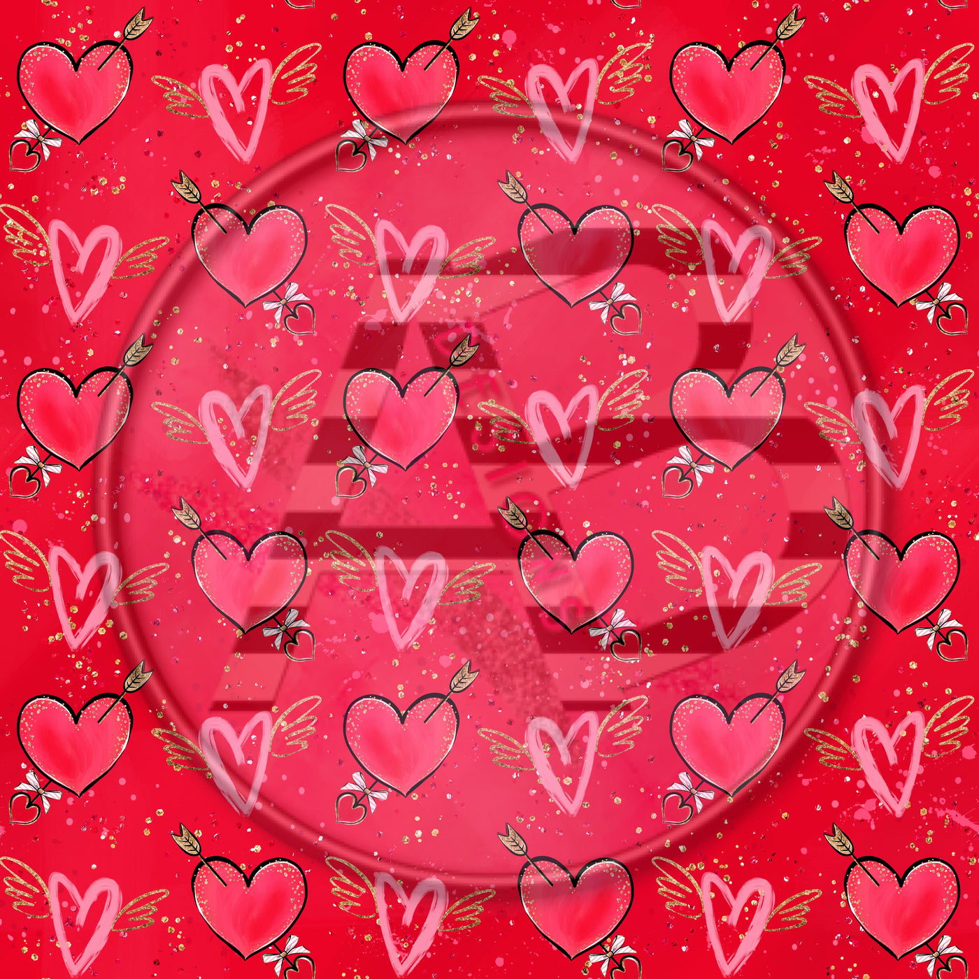 Adhesive Patterned Vinyl - Valentine's 1534