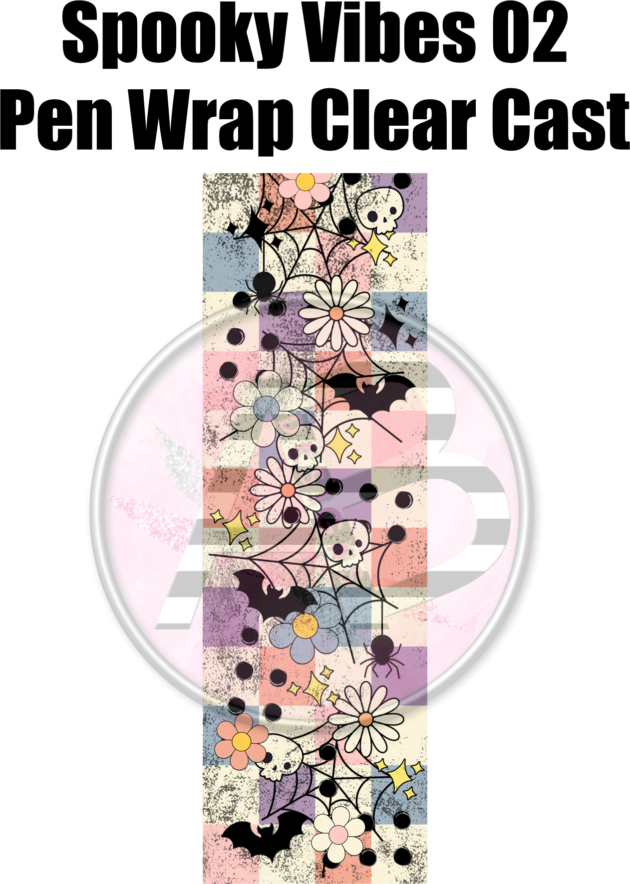 Spooky Vibes 02- Pen Wrap Clear Cast Decal